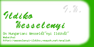 ildiko wesselenyi business card